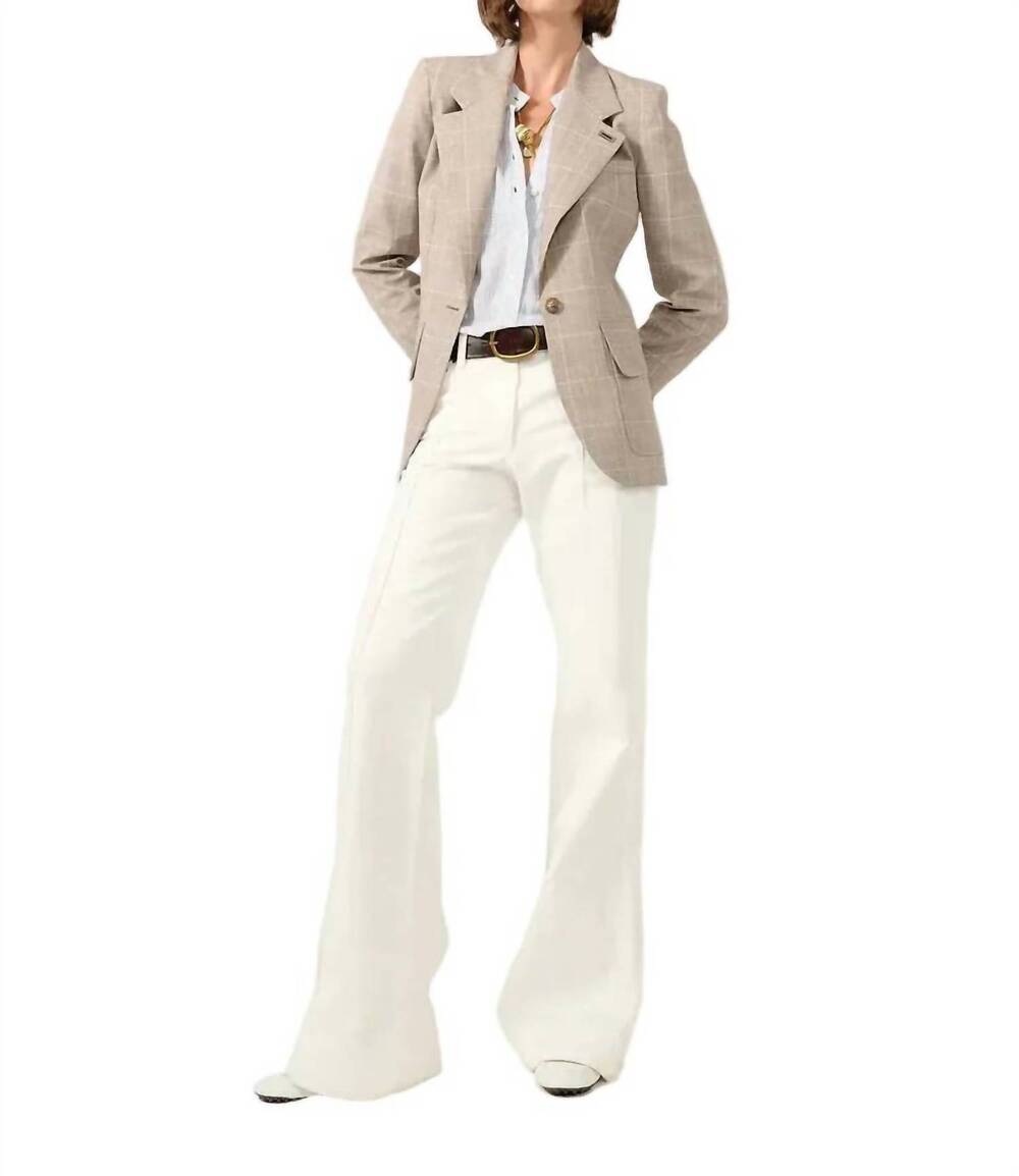 NEW BARBARA BUI prince of wales check jacket in sand